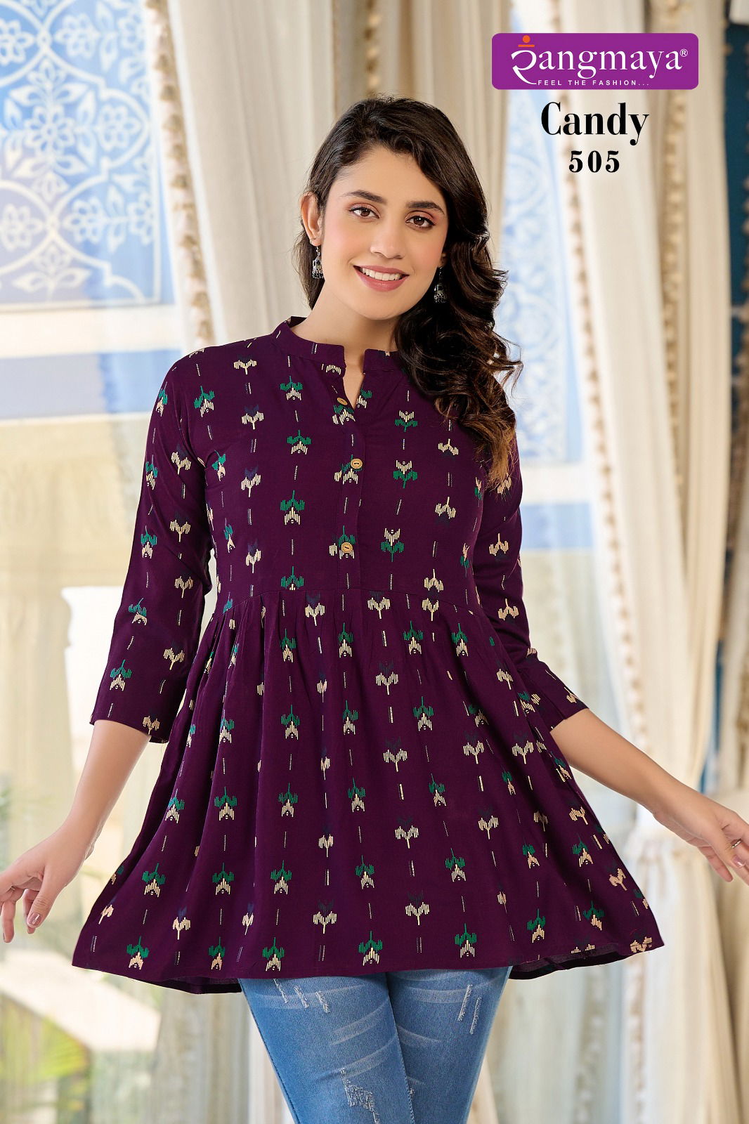 Candy 5 By Rangmaya Printed Wester Ladies Short Top Wholesale Price In Surat
